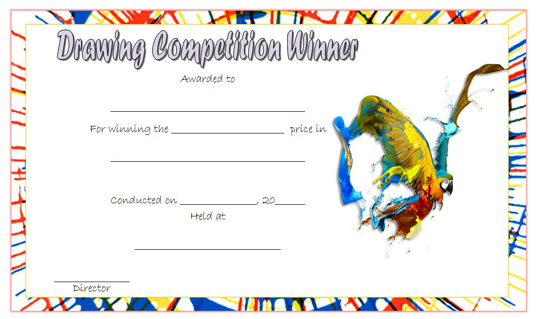 Drawing Competition Winner Certificate Template Free 1 throughout Quality Drawing Competition Certificate Templates
