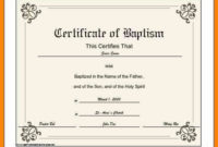 √ 20 Baptism Certificate Template Download in Baptism Certificate Template Download