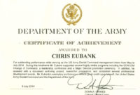 ❤️ Free Sample Certificate Of Achievement Template❤️ within Army Certificate Of Achievement Template