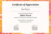 ❤️ Sample Certificate Of Appreciation Form Template❤️ in Certificates Of Appreciation Template