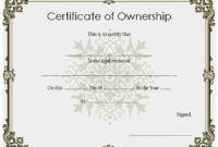 ❤️5+ Free Sample Of Certificate Of Ownership Form Template❤️ throughout Download Ownership Certificate Templates Editable