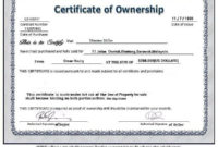 ❤️5+ Free Sample Of Certificate Of Ownership Form Template❤️ with Certificate Of Ownership Template
