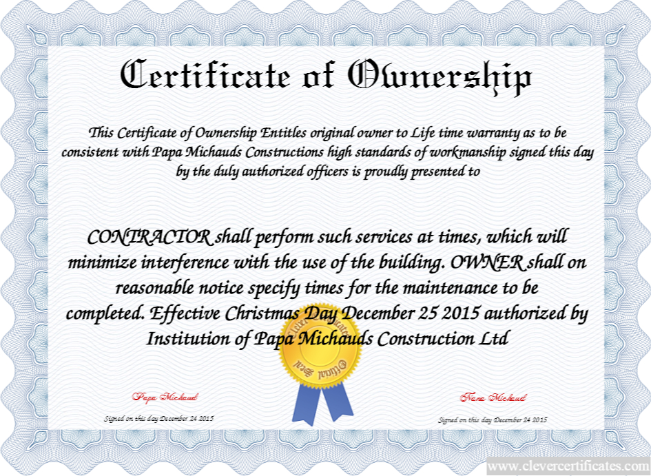 ❤️5+ Free Sample Of Certificate Of Ownership Form Template❤️ with regard to Unique Download Ownership Certificate Templates Editable