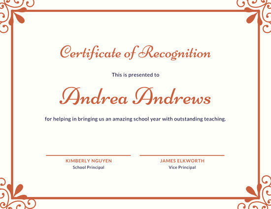 ❤️Free Certificate Of Recognition Template Sample❤️ within Recognition Certificate Editable