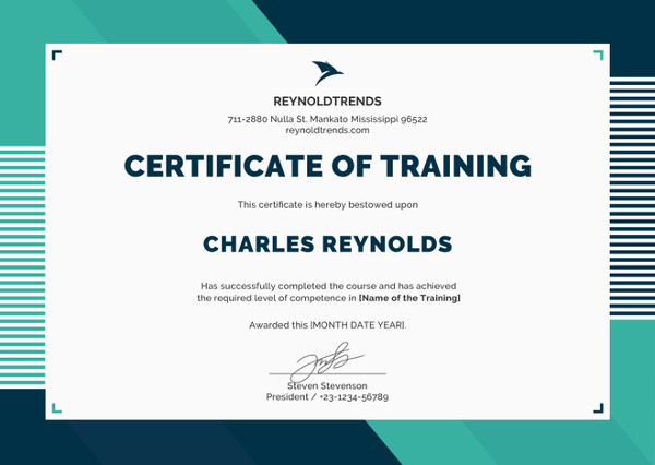 ❤️Free Certificate Of Training Sample Template❤️ in Quality Template For Training Certificate