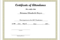 ❤️Free Printable Certificate Of Attendance Sample Template throughout Attendance Certificate Template Word
