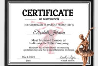 Editable Ballett Zertifikat Vorlage – Instant Download Dance Zertifikat  Vorlage – Zertifikat Der Teilnahme – Personalisierte Zertifikat pertaining to Quality Ballet Certificate Templates
