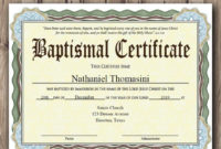 Editable Baptism Certificate Template – Pdf Adobe Reader Editable File –  Printable Certificate Template – Instant Download in Quality Baptism Certificate Template Download