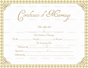 Editable Marriage Certificate Templates (Make Your Own inside Quality Marriage Certificate Editable Template