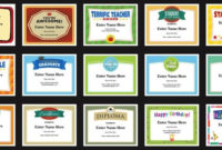 Editable Student Certificates Templates For Classrooms And throughout Best Classroom Certificates Templates