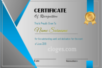 Editable Word Certificate Of Participation Template for Unique Recognition Certificate Editable