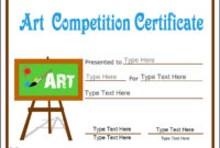 Education Certificates – Art Competition Certificate | Art intended for Drawing Competition Certificate Templates