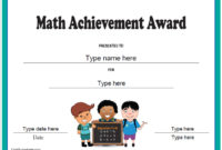 Education Certificates – Math Achievement Award intended for Quality Math Achievement Certificate Printable