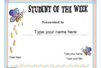 Education Certificates – Student Of The Week pertaining to Fresh Student Of The Week Certificate Templates
