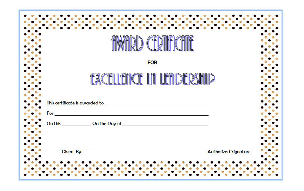 Educational Leadership Graduate Certificate Free Printable 2 inside Outstanding Student Leadership Certificate Template Free