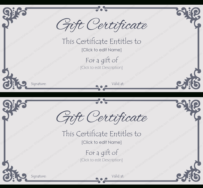 Elegant Gift Certificate Template #Gift #Certificate pertaining to Present Certificate Templates