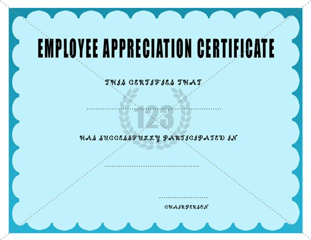 Employee Appreciation Certificate Template | Certificate in Best Free Employee Appreciation Certificate Template