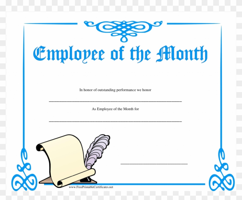 Employee Of The Month Certificate Template Free Templates for Unique Employee Of The Month Certificate Template Word