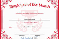 Employee Of The Month Certificate Template In Monza, Your with regard to Fresh Employee Of The Month Certificate Template