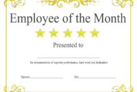 Employee Of The Month Certificate Template With Picture (2 pertaining to Employee Of The Month Certificate Templates