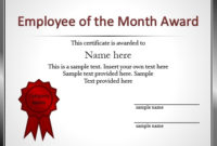 Employee Of The Year Certificate Templates – Best Samples with Employee Of The Year Certificate Template Free
