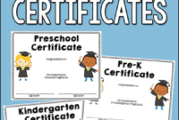 End Of Year Activities + Certificates – Prekinders with regard to Preschool Graduation Certificate Template Free
