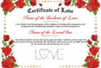 Entry #1Marloses For Design A Love Certificate Template in New Love Certificate Templates