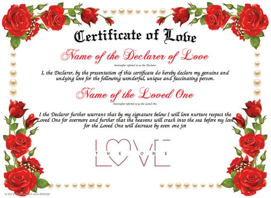 Entry #1Marloses For Design A Love Certificate Template in New Love Certificate Templates