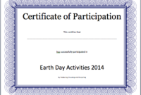 Event Participation Certificate Template – Free Template with regard to Free Templates For Certificates Of Participation