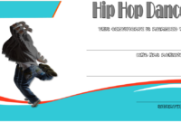 Extraordinary Hip Hop Dance Certificate Template Free for New Hip Hop Dance Certificate Templates