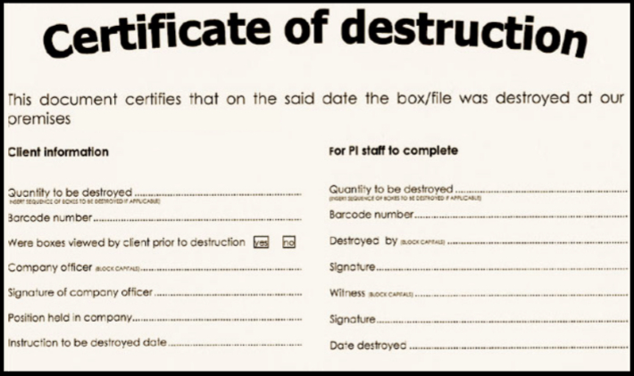 🥰5+ Free Certificate Of Destruction Sample Templates🥰 inside Destruction Certificate Template