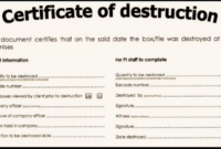 🥰5+ Free Certificate Of Destruction Sample Templates🥰 pertaining to Fresh Certificate Of Destruction Template