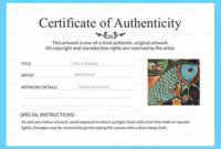 🥰Certificate Of Authenticity Template Sample & Example🥰 in Certificate Of Authenticity Templates
