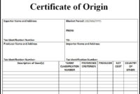 🥰Free Printable Certificate Of Origin Form Template [Pdf throughout Certificate Of Origin For A Vehicle Template