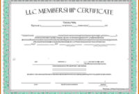 🥰Free Printable Sample Certificate Of Membership Template for Llc Membership Certificate Template