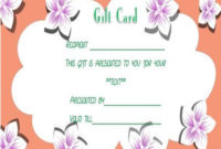 Facial Gift Certificates Template | Gift Certificate pertaining to Spa Day Gift Certificate Template