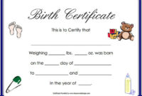 Fake Birth Certificate | Birth Certificate Template, Birth in Fresh Novelty Birth Certificate Template