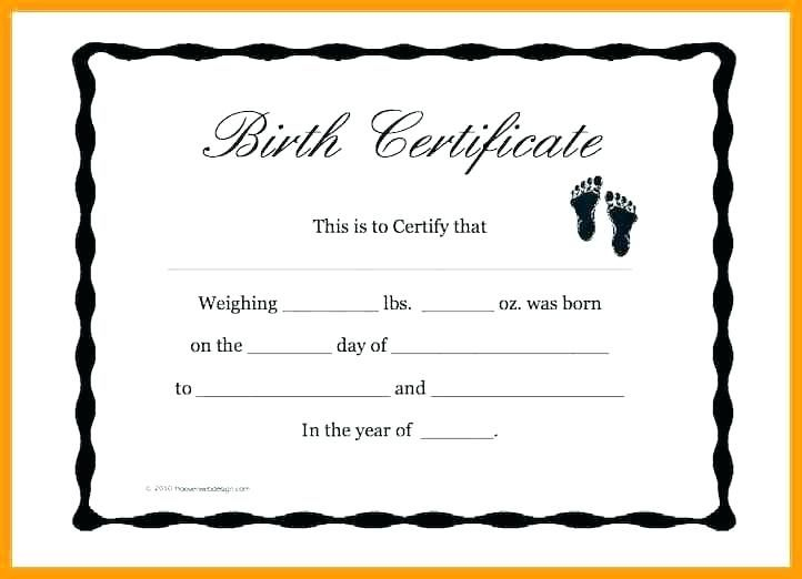 Fake Birth Certificate | Birth Certificate Template with regard to Fresh Novelty Birth Certificate Template
