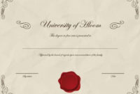Fake Degree Certificate Template (7031 Downloads) – Free with regard to Best University Graduation Certificate Template