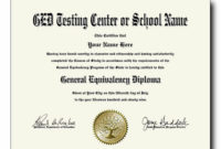 Fake Ged Diplomas And Transcripts Starting Under $40 Each! regarding Unique Ged Certificate Template