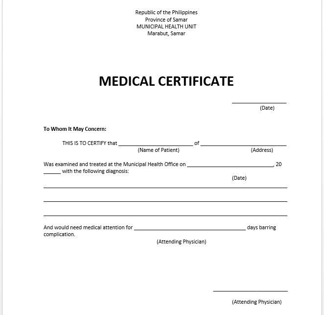 Fake Medical Certificate Template Download (1) - Templates within Unique Australian Doctors Certificate Template