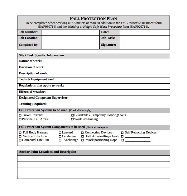 Fall Protection Certification Template (9) - Templates for Fall Protection Certification Template