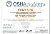 Fall Protection Certification Template | Occupational Health inside Best Fall Protection Certification Template