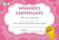 Fashion Baby Prize 10/20 Pack Baby Shower Winners in Baby Shower Winner Certificates