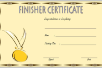 Finisher Certificate Template Free 3 | Certificate Templates pertaining to Unique Finisher Certificate Template 7 Completion Ideas