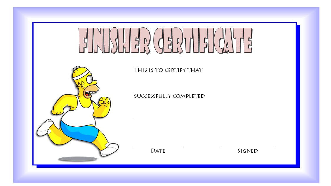 Finisher Certificate Template Free 6 | Certificate Templates intended for Finisher Certificate Template