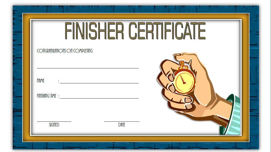 Finisher Certificate Template Free 7 In 2020 | Certificate intended for Finisher Certificate Template