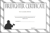 Fire Department Certificate Template Free 1 for Firefighter Certificate Template