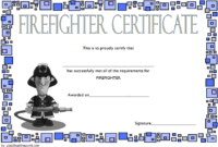 Fire Department Certificate Template Free 2 | Certificate with Firefighter Certificate Template