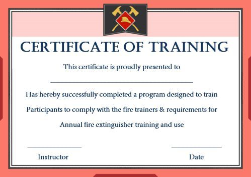 Fire Extinguisher Certificate Template (1) - Templates regarding Fire Extinguisher Training Certificate Template Free